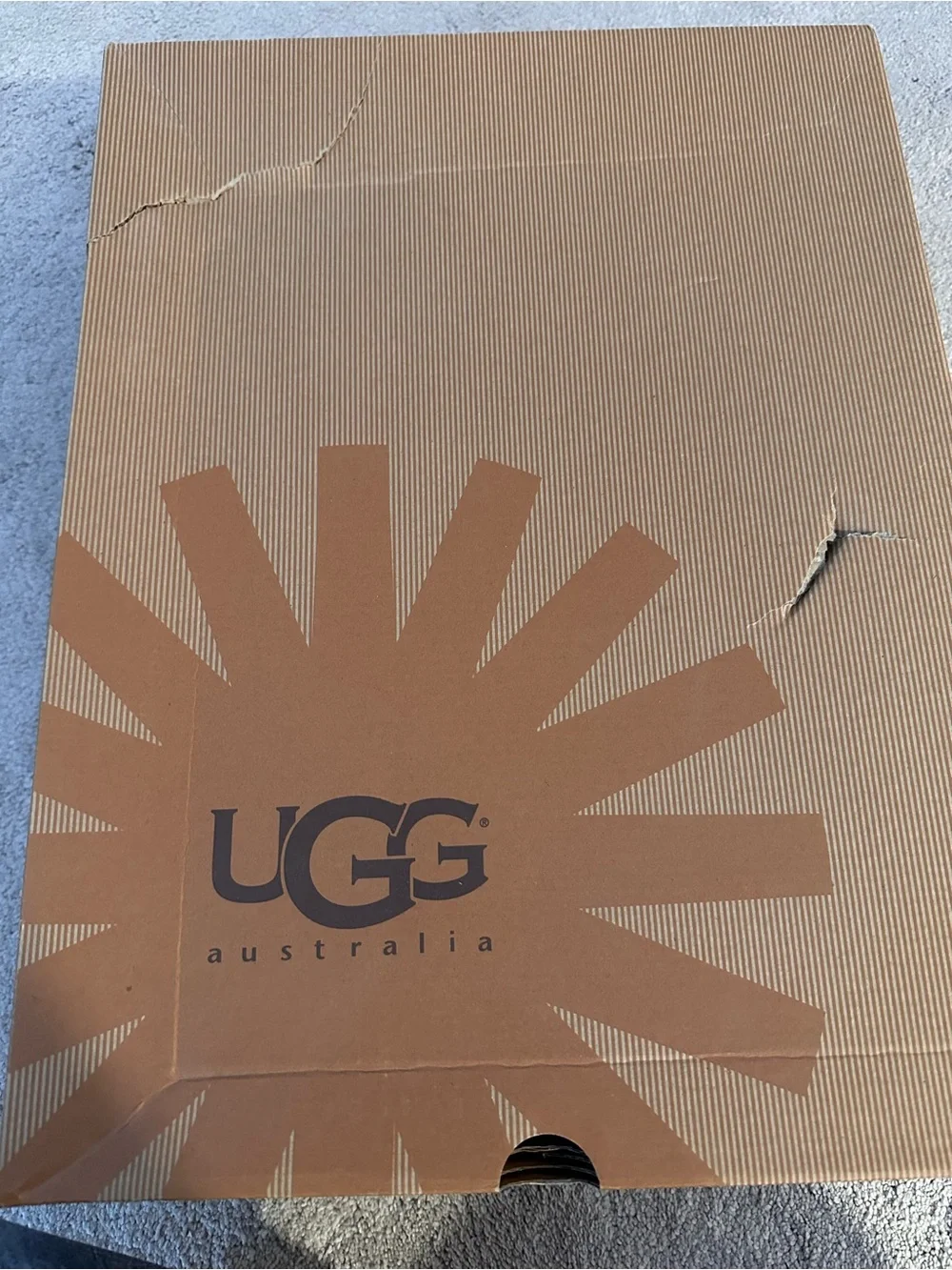 UGG Chestnut Suede Boots with Dark Brown Faux Fur Cuff